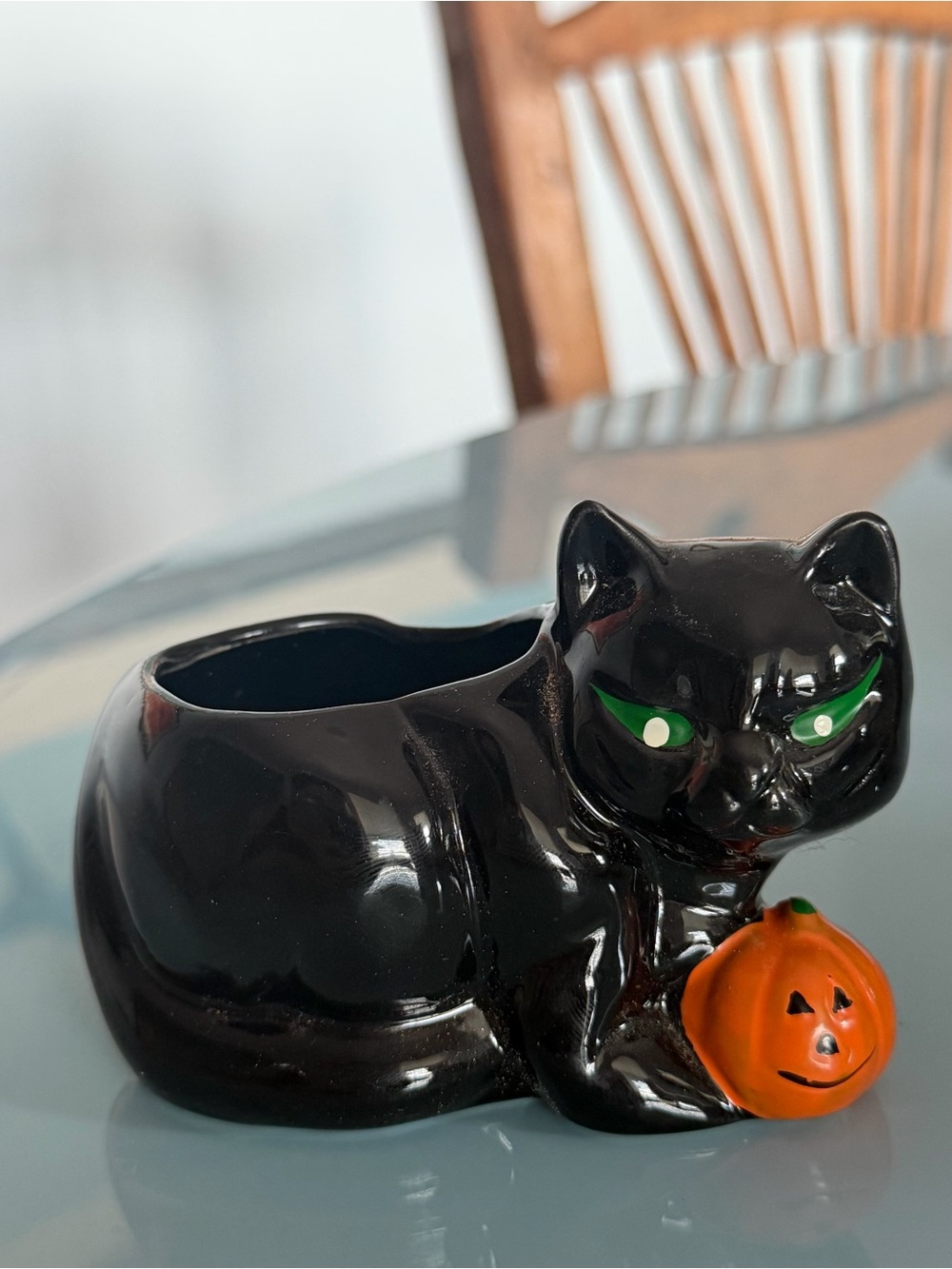 1988 cat candy dish Halloween
